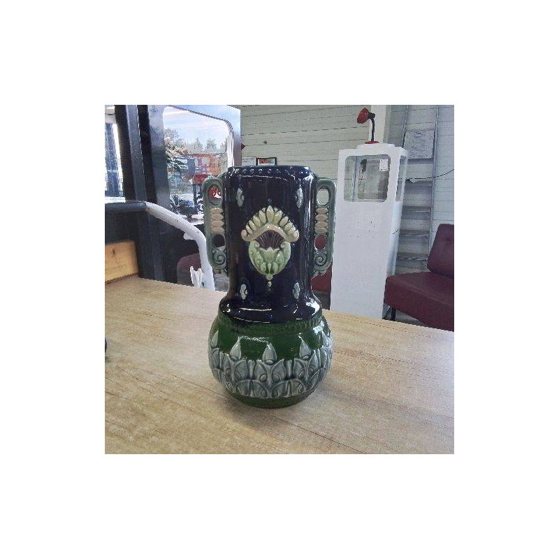 VASE EN BARBOTINE DEBUT XX ÈME 