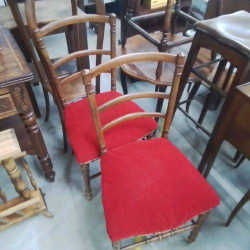 PAIRE DE CHAISES ASSISES...