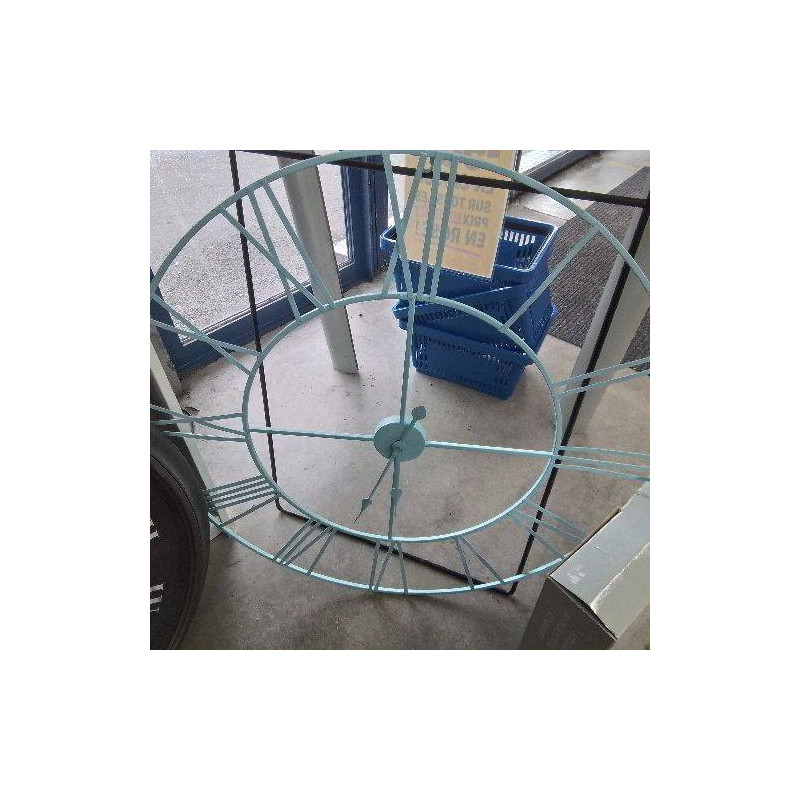 HORLOGE XXL BLEU METAL
