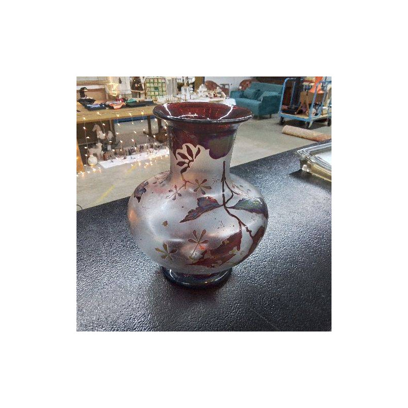 VASE VALLERYSTHAL DECOR FLEURS IRISEES 