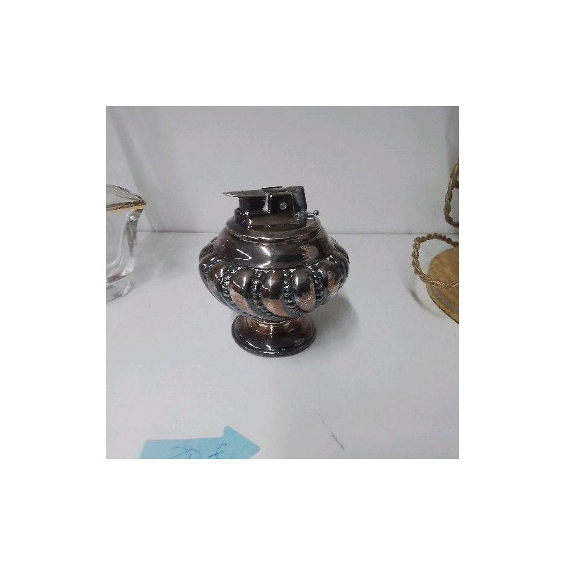 BRIQUET DE TABLE MÉTAL ARGENTÉ 