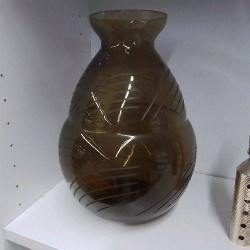 VASE VERRE FUMÉ 