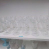 SERIE DE 10 VERRES PIED TORSADE