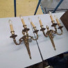 PAIRE D’APPLIQUES BRONZE 