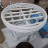 TABOURET ROTIN BLANC