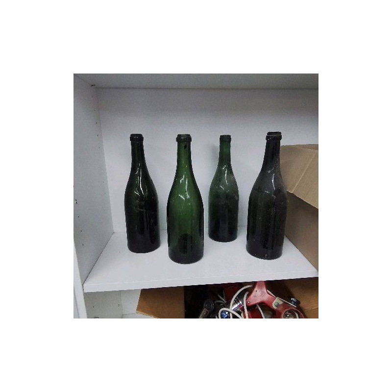 BOUTEILLE ANCIENNE VERRE VERT UNITÉ