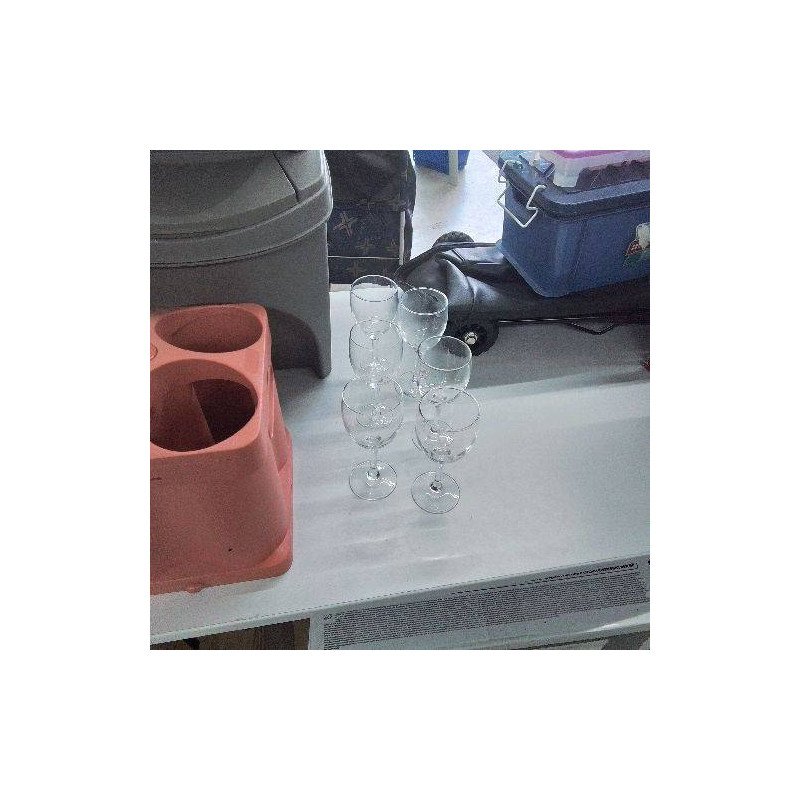 LOT DE 6 VERRES À PIED 