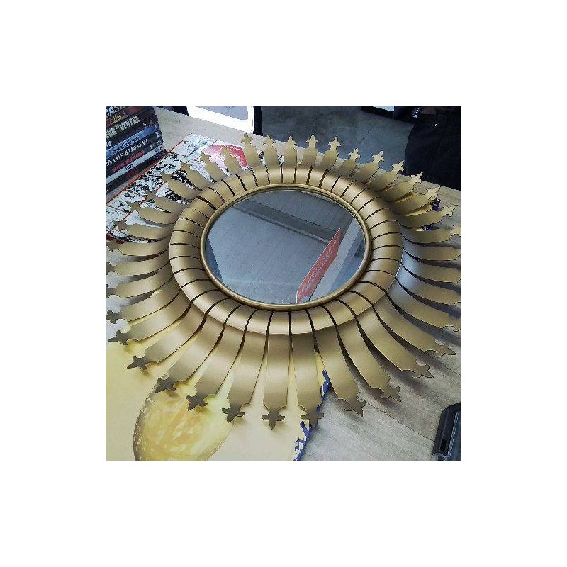 MIROIR SOLEIL DORÉ 