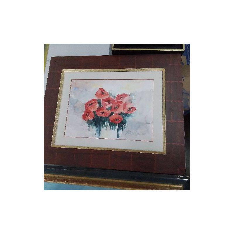 AQUARELLE COQUELICOT 