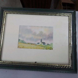 AQUARELLE PAYSAGE AVEC UNE...