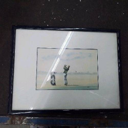AQUARELLE GOLFEUR 