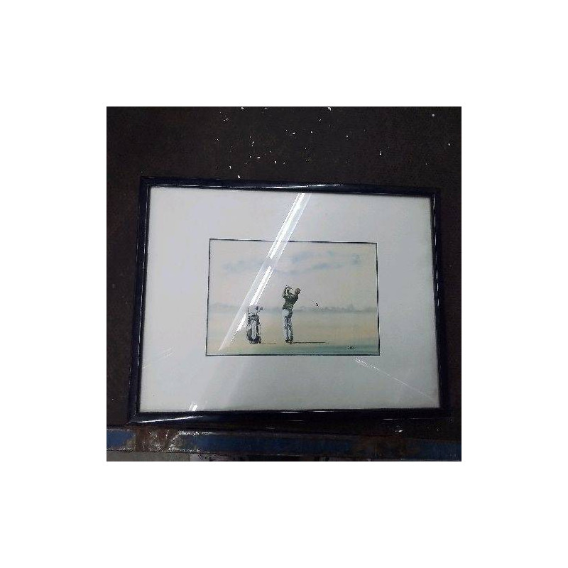 AQUARELLE GOLFEUR 