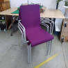 LOT DE 4 FAUTEUILS MAUVE 