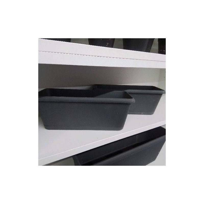 MINI JARDINIERES PLASTIQUE GRIS