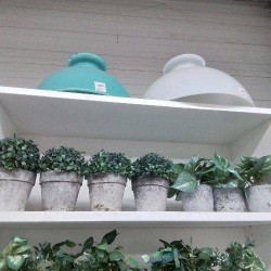 FLEURS ARTIFICIELLES POT GRIS
