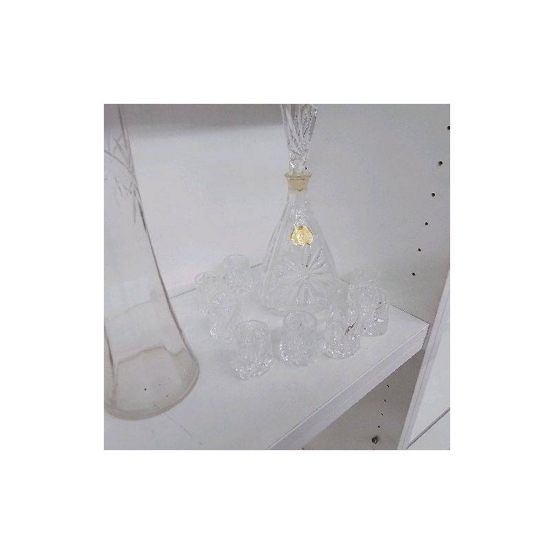 SERVICE CARAFE + 8 VERRES CRISTAL DE BAVIERE