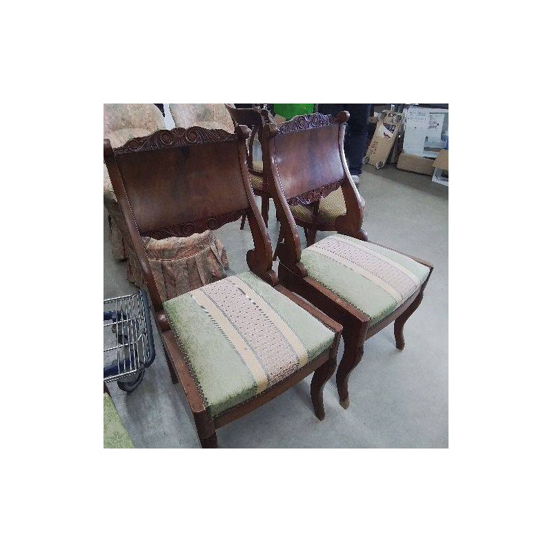 PAIRE DE CHAISE XIX EME A RAYURES