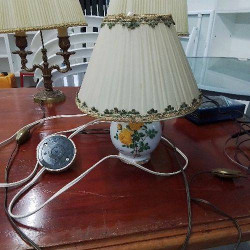LAMPE BLANC FLEUR