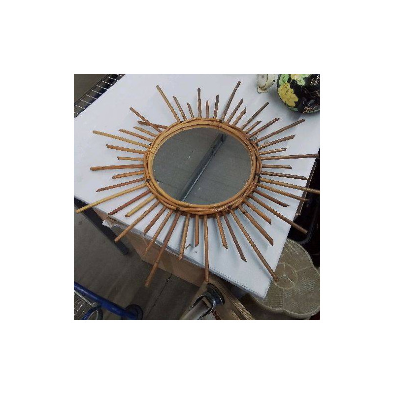 MIROIR SOLEIL ROTIN
