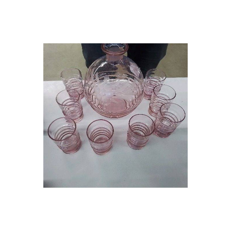 SERVICE A LIQUEUR CARAFE ROSE