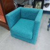 FAUTEUIL TISSU BLEU CANARD
