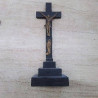 CRUCIFIX SOCLE BOIS