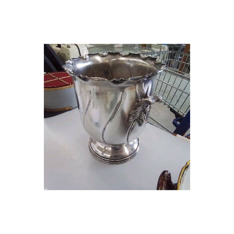 SEAU A CHAMPAGNE METAL ARGENTÉ 