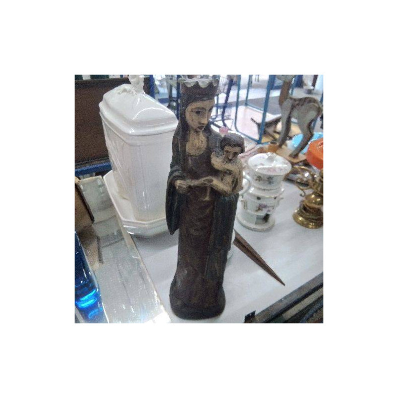 VIERGE A L’ENFANT BOIS SCULPTÉ 