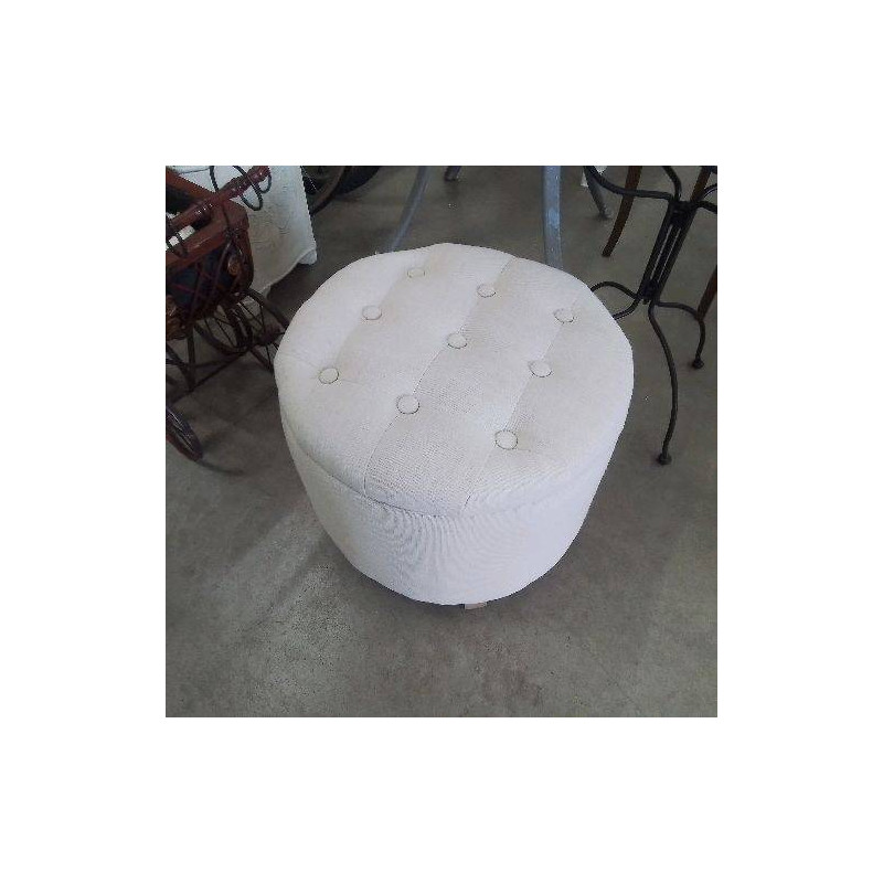 POUF ROND CAPITONNÉ 