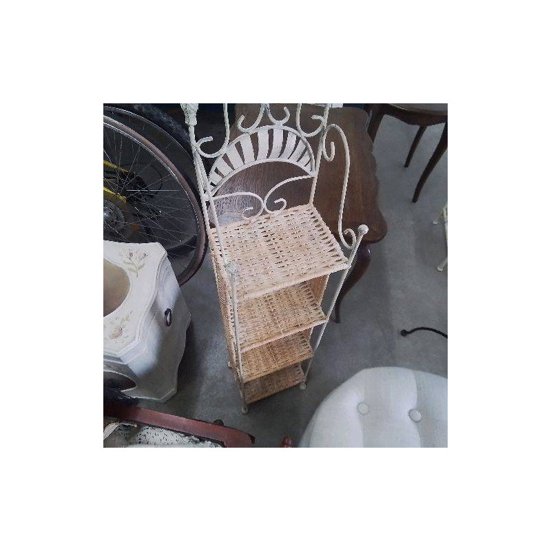 PETITE ETAGERE METAL ROTIN