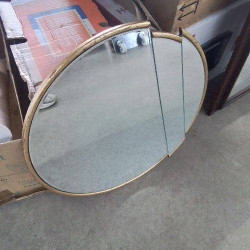 MIROIR DORÉ DESIGN ROND 