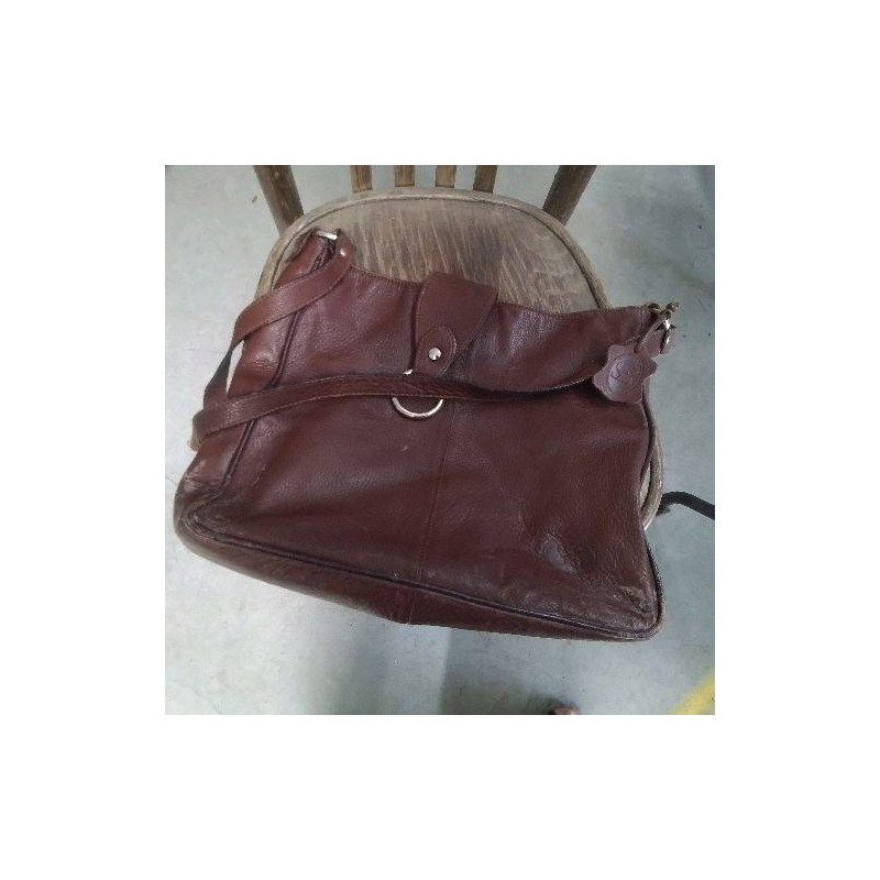 SAC A MAIN CUIR MARRON